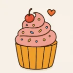 how to draw a cupcake