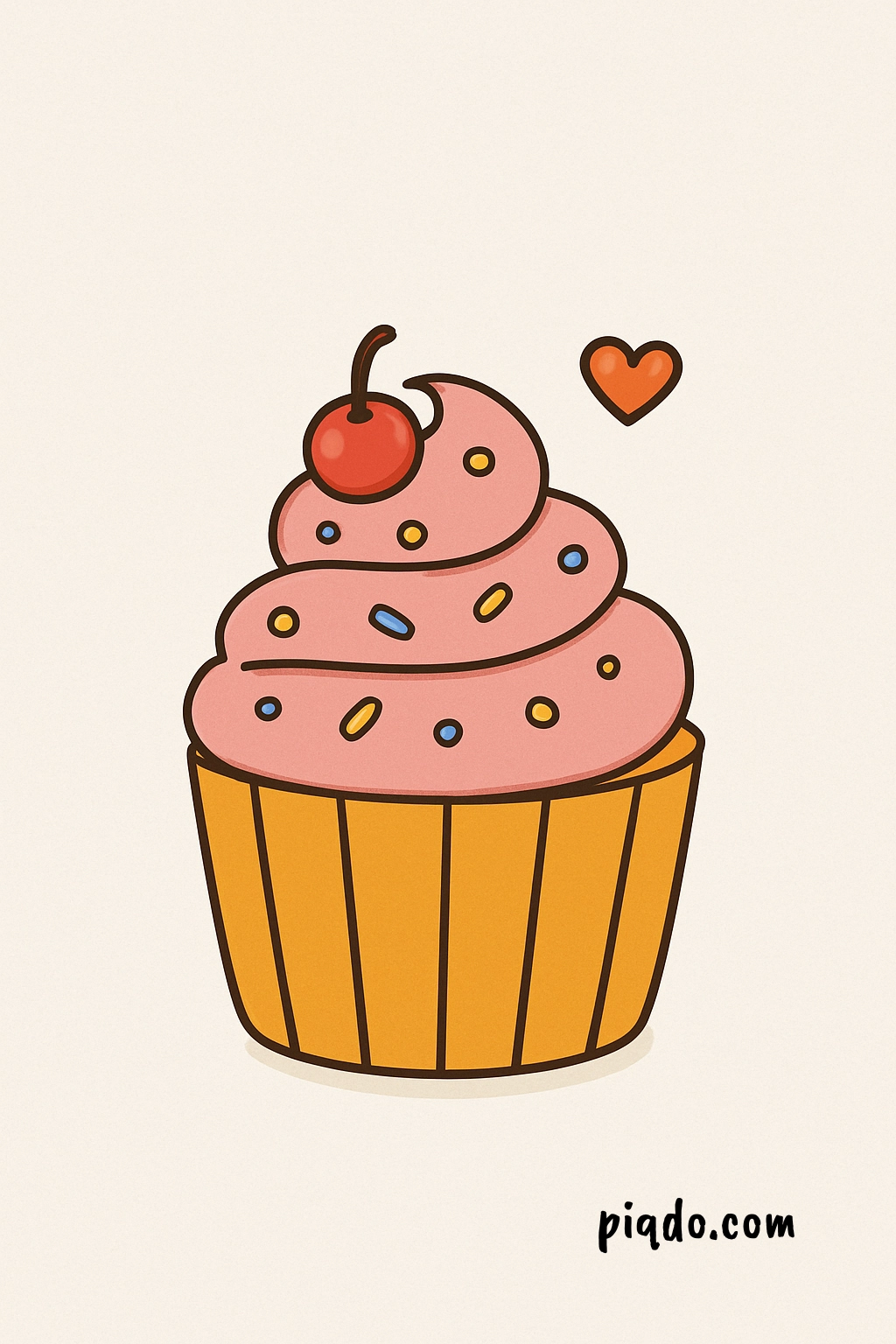 how to draw a cupcake