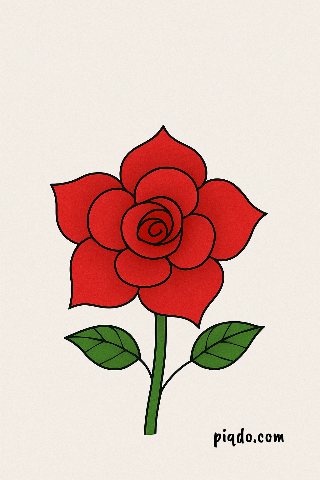 how to draw a rose