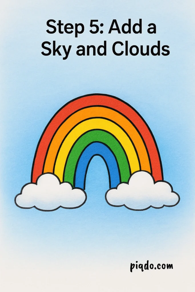 rainbow step5 add sky clouds