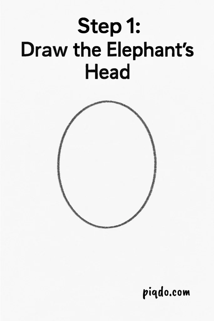 step 1 draw elephant head