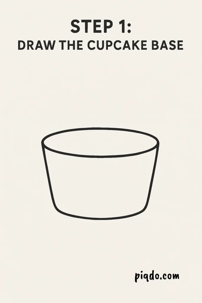 step 1 draw the cupcake base