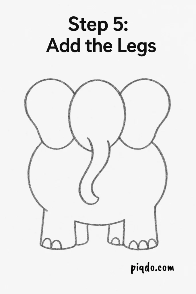 step 5 add elephant legs