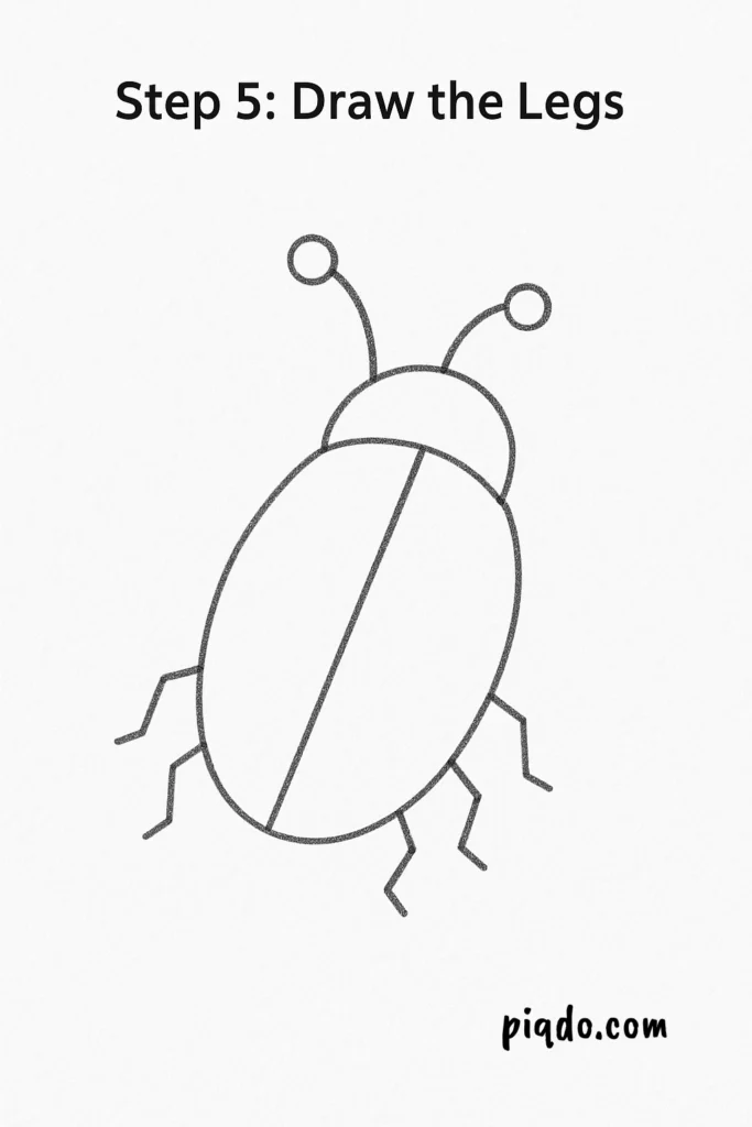 step 5 draw the legs