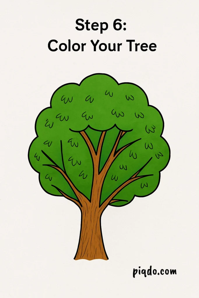 step 6 color your tree