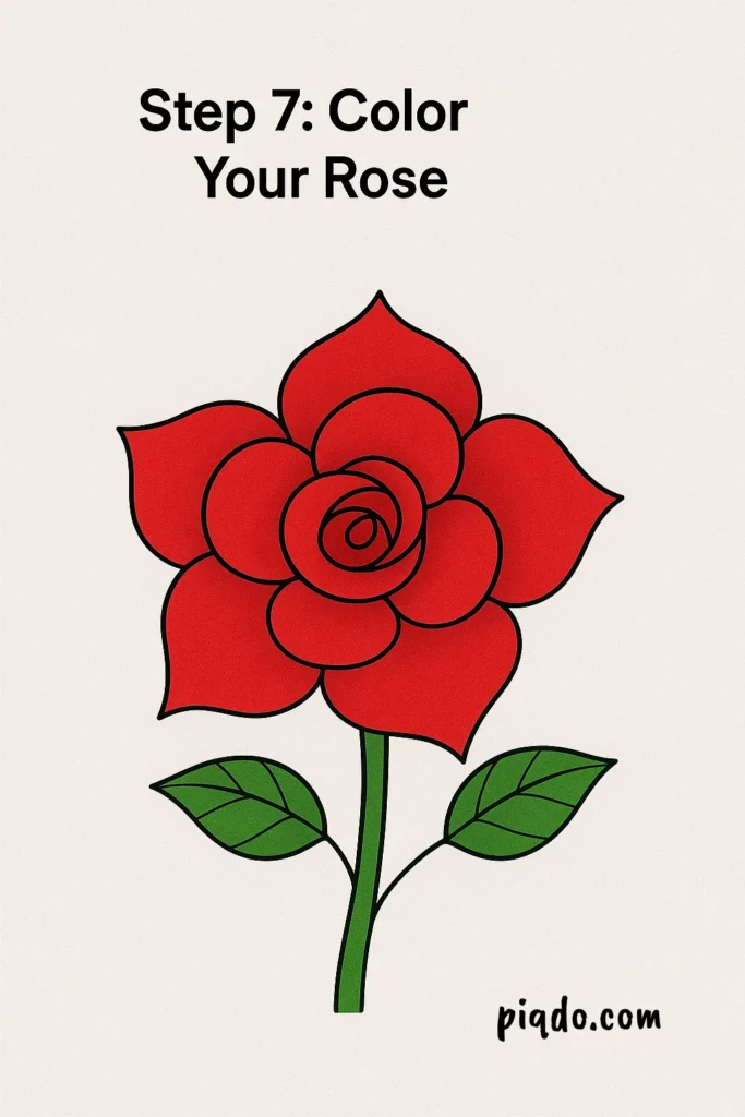 step 7 color your rose