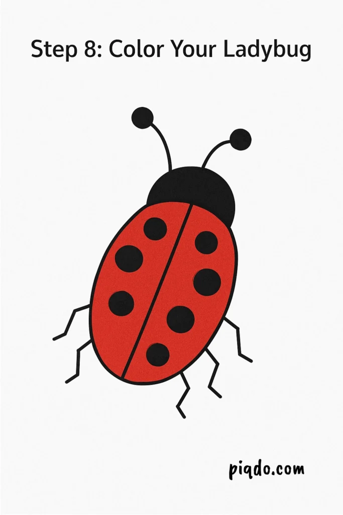 step 8 color your ladybug
