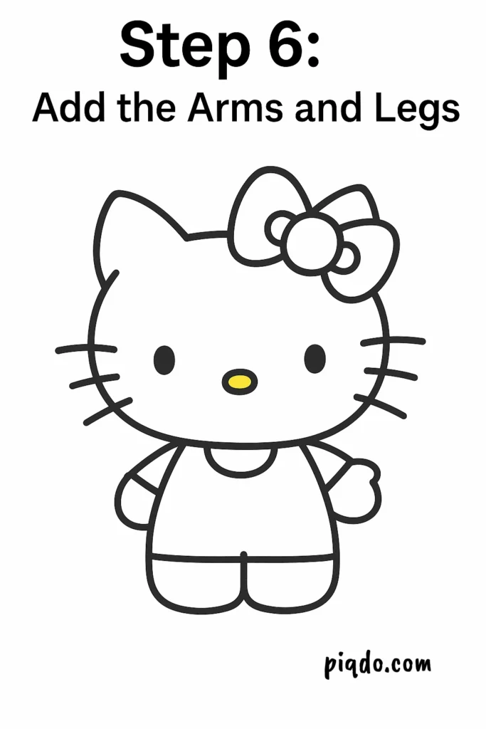 hello kitty step 6 add arms and legs