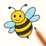 how to draw a bee