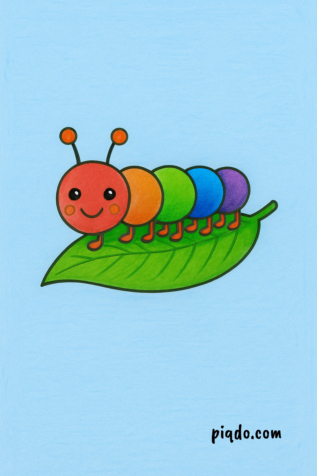 how to draw a caterpillar