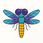 how to draw a dragonfly