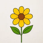how to draw a flower