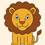 how to draw a lion