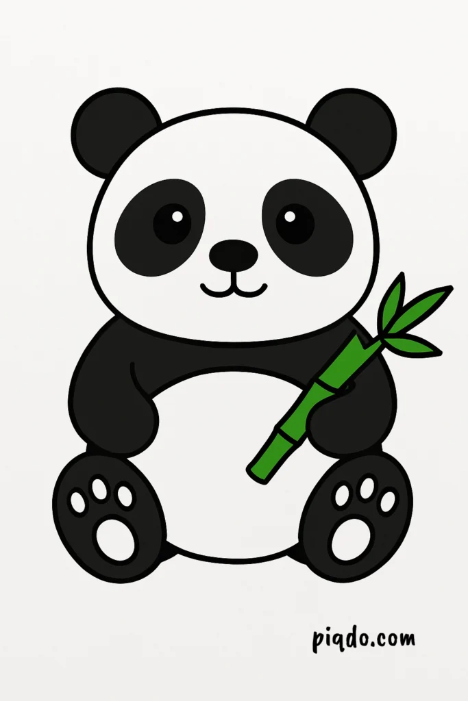 how to draw a panda