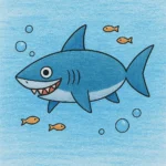 how to draw a shark