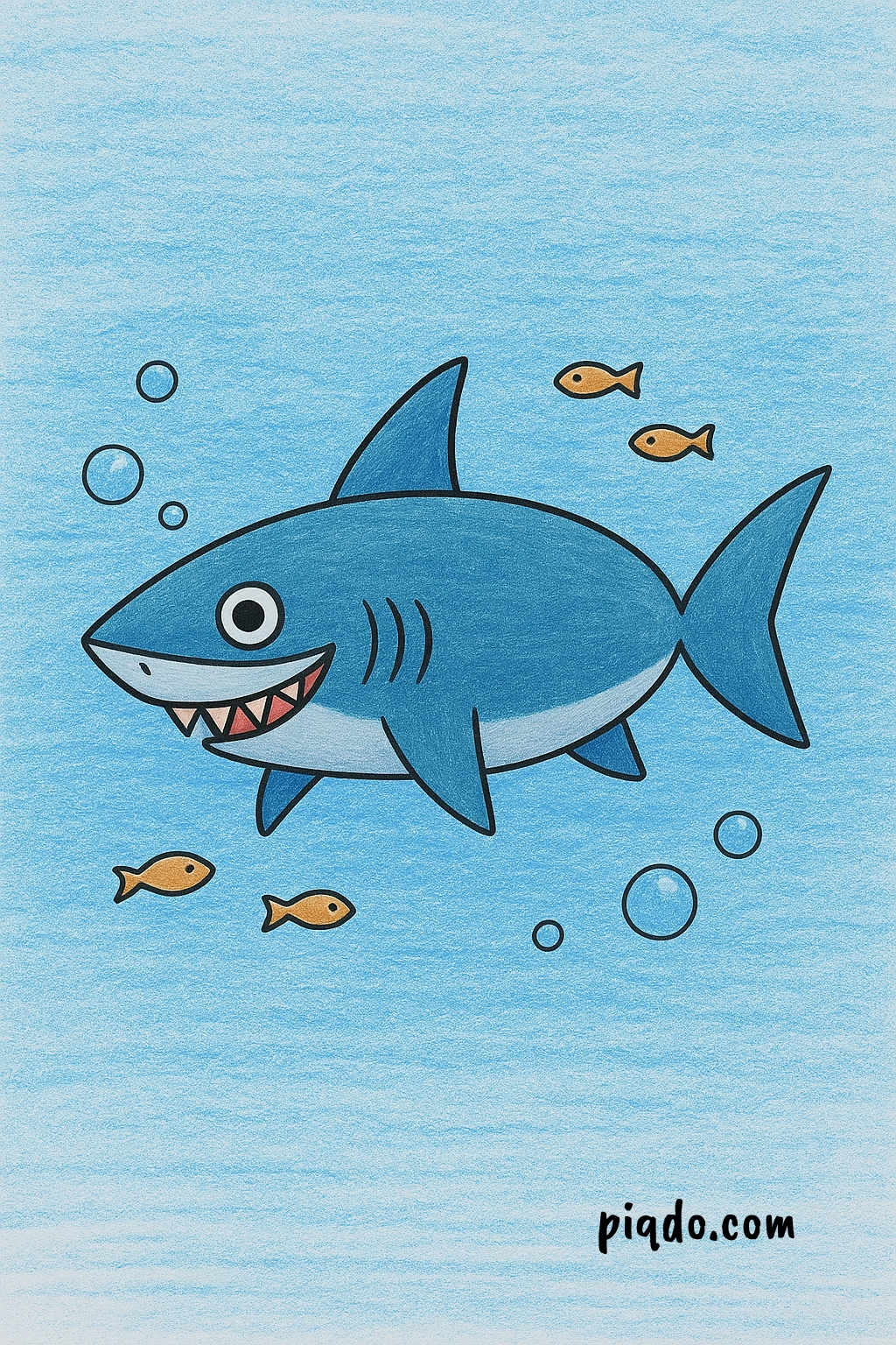 how to draw a shark