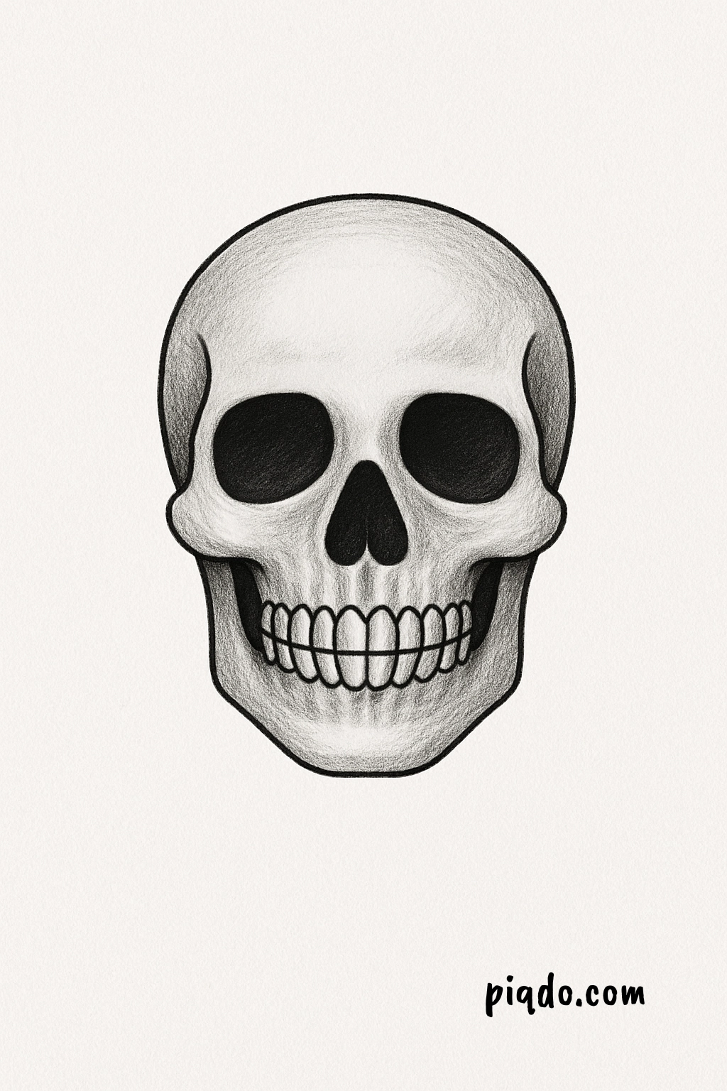 how to draw a skull
