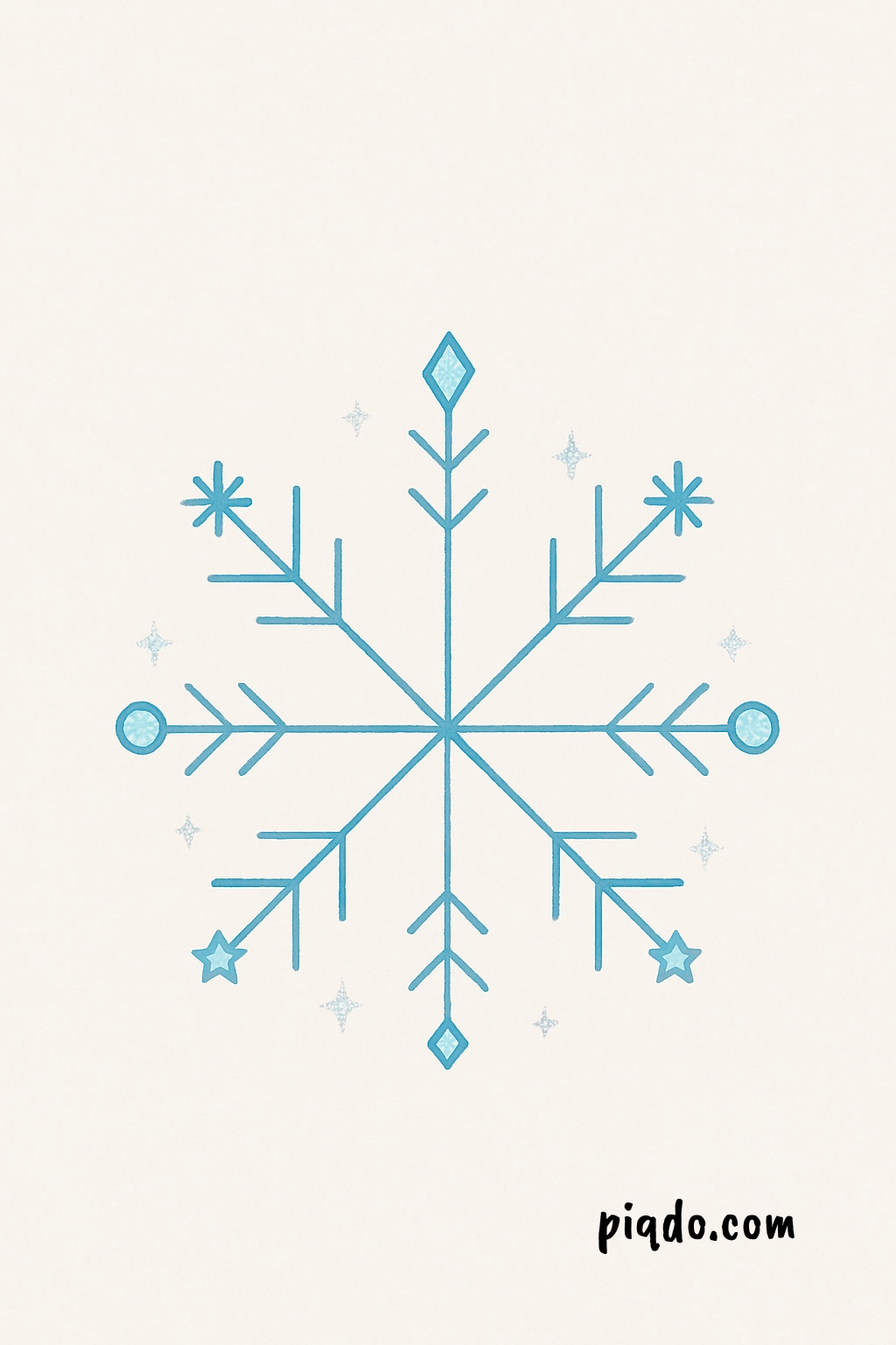 how to draw a snowflake
