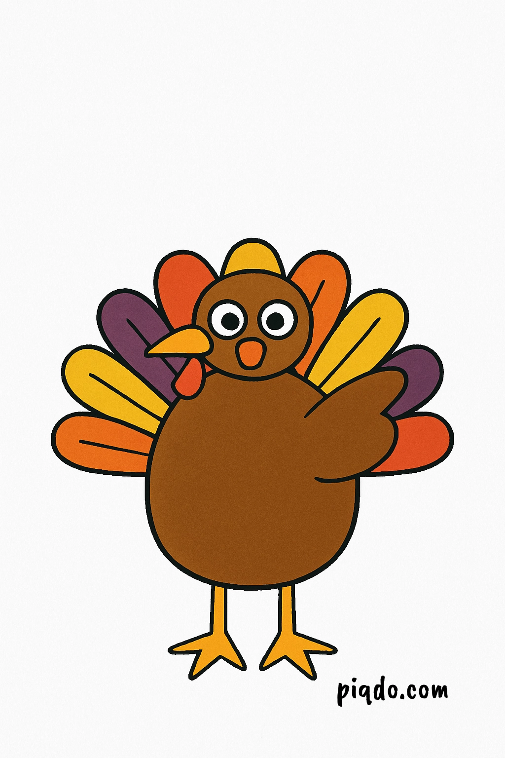 how to draw a turkey