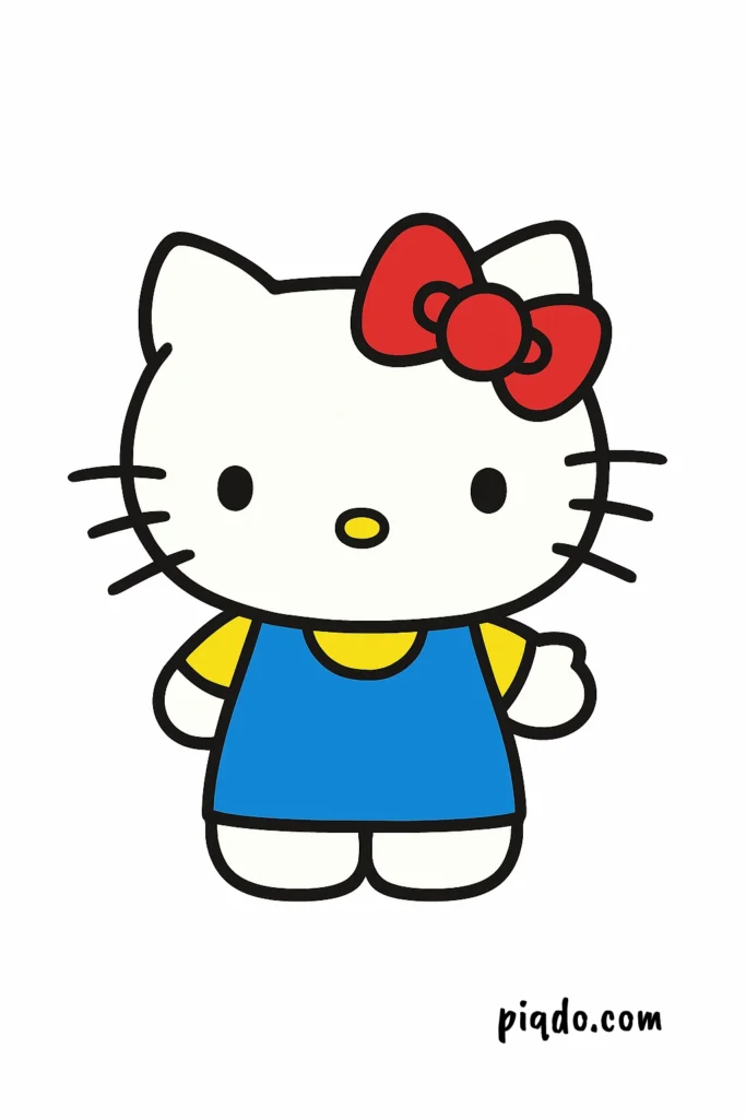 how to draw hello kitty