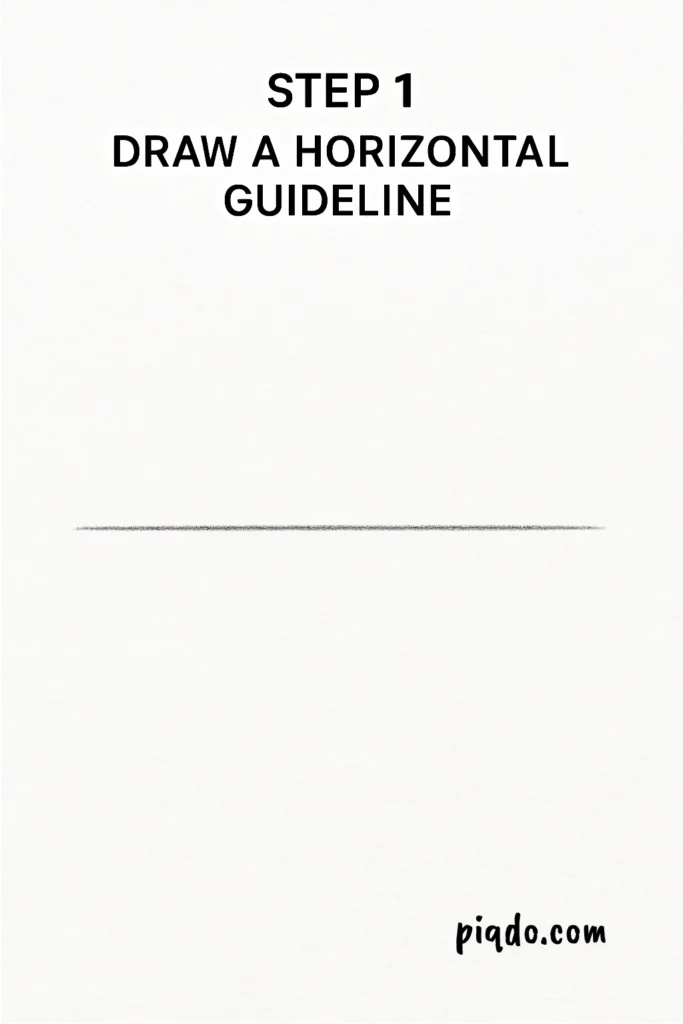 step 1 draw a horizontal guideline