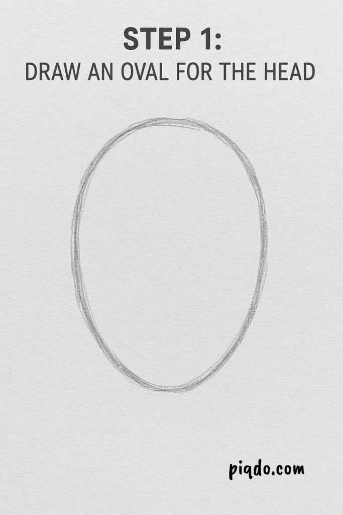 step 1 draw head shape