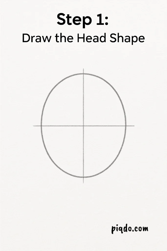 step 1 draw naruto head shape