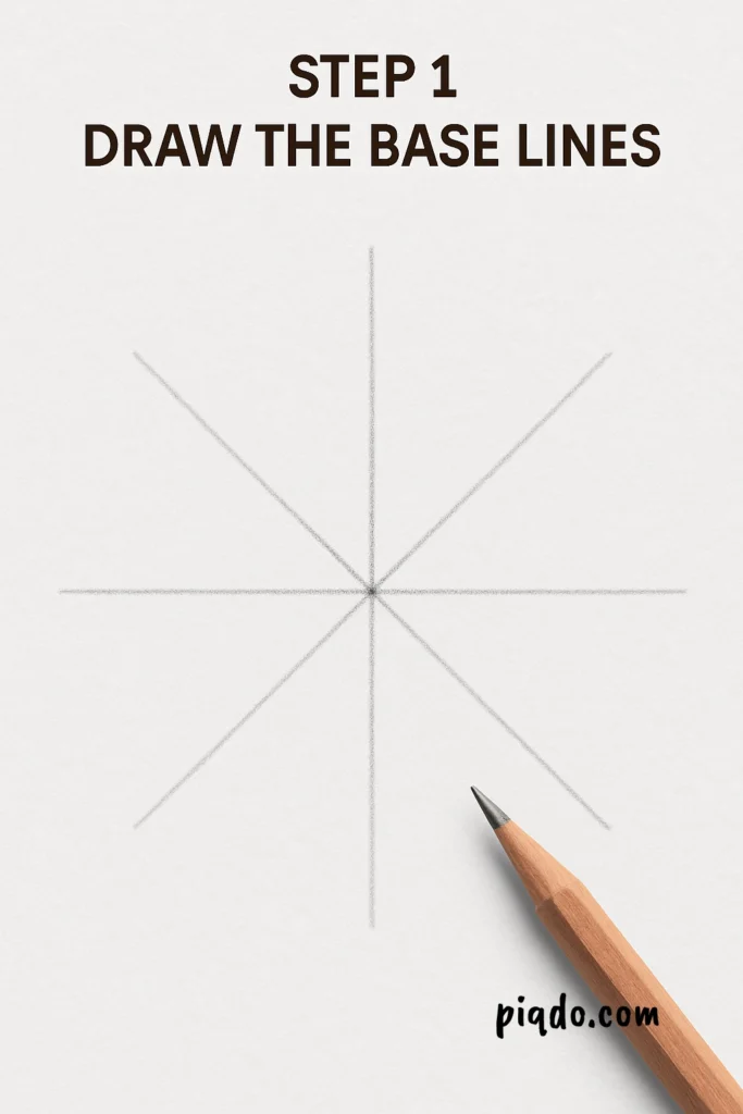 step 1 draw the base lines