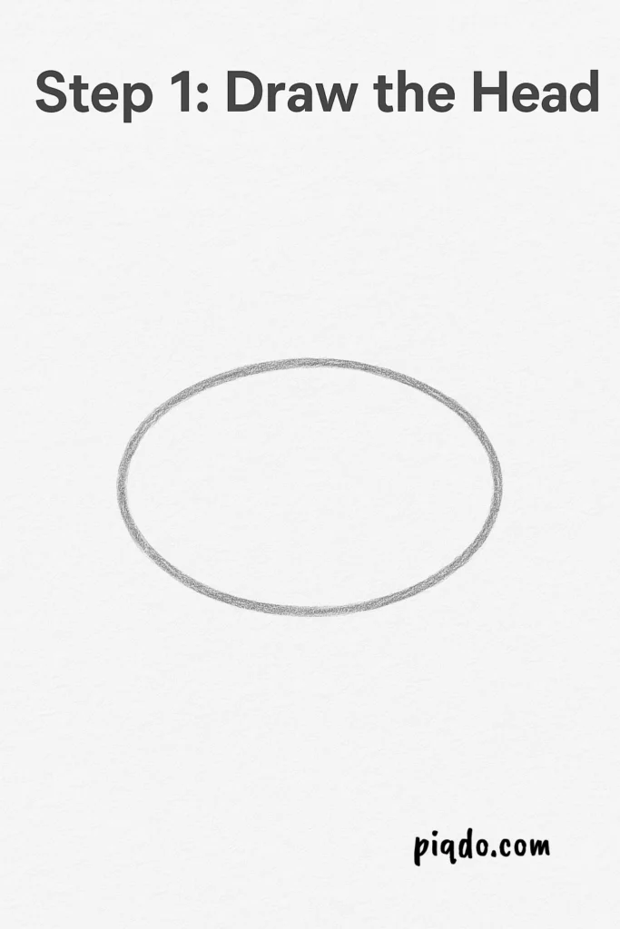step 1 draw the head