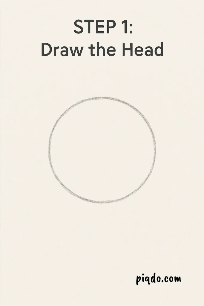 step 1 draw the head