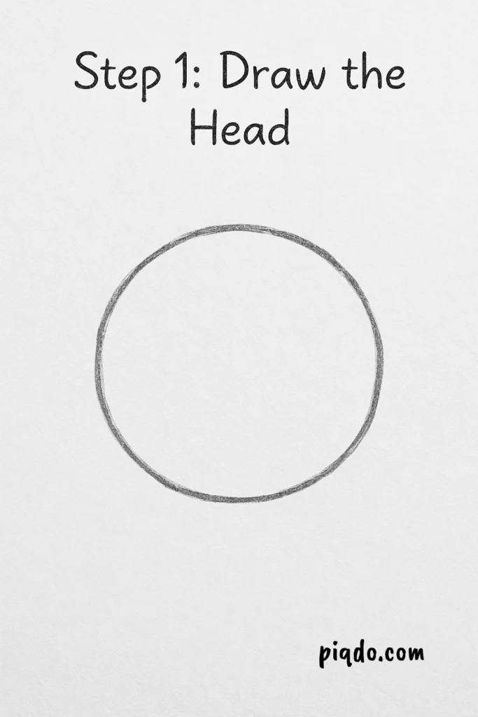 step 1 draw the head