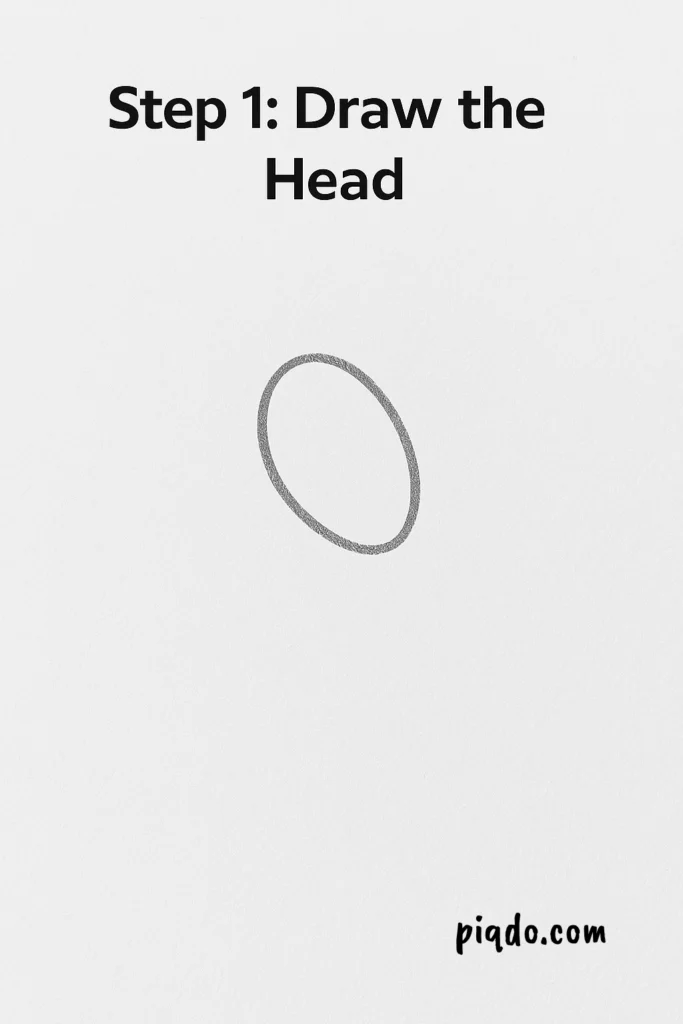 step 1 draw the head