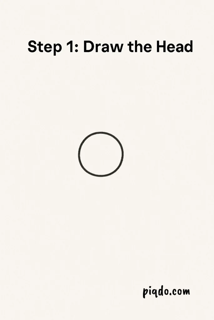 step 1 draw the head