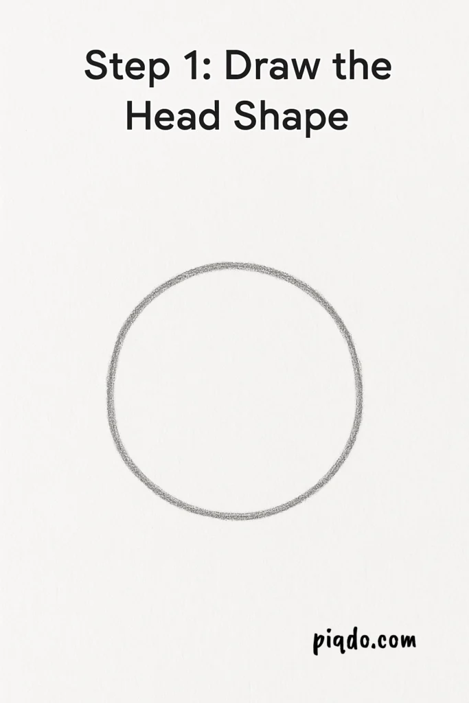 step 1 draw the head shape