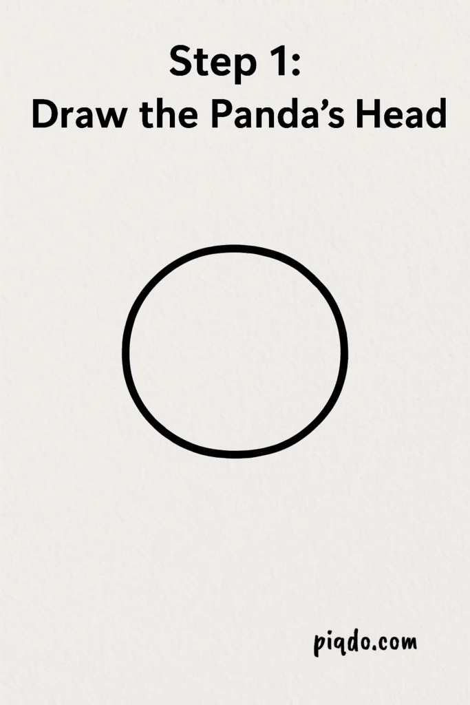 step 1 draw the panda head