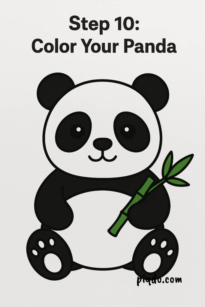 step 10 color your panda