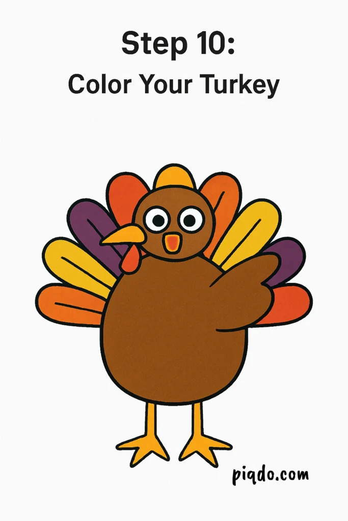 step 10 color your turkey