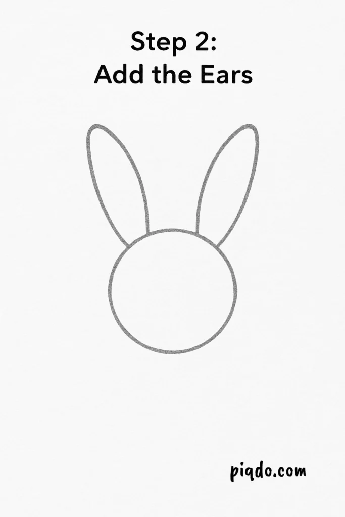step 2 add bunny ears