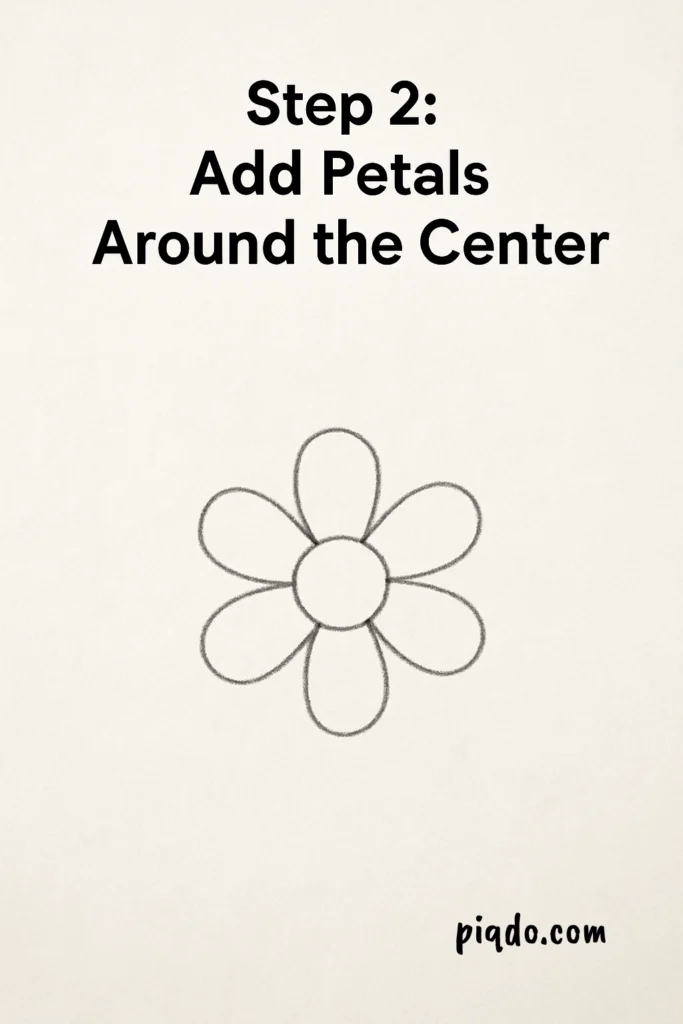 step 2 add petals around the center