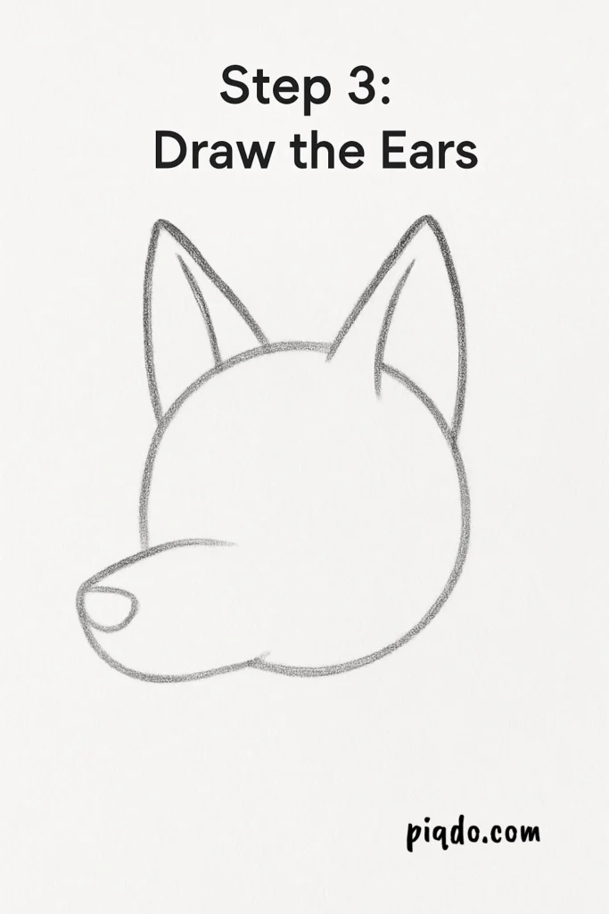 step 3 draw the ears
