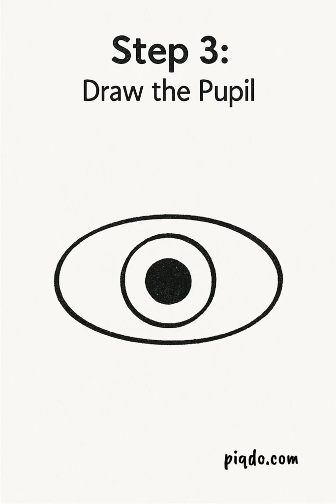 step 3 draw the pupil
