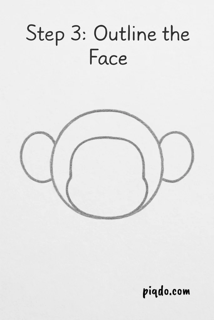 step 3 outline the face