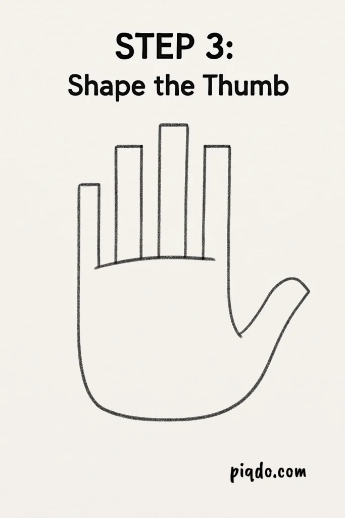 step 3 shape the thumb