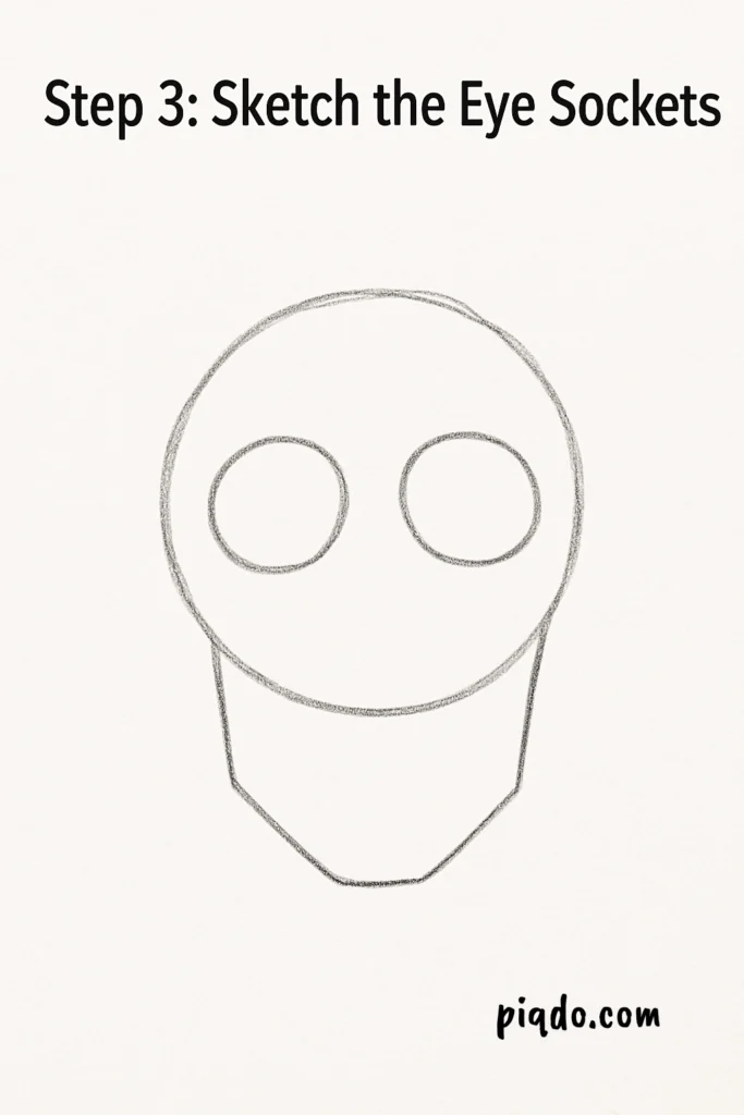 step 3 sketch eye sockets