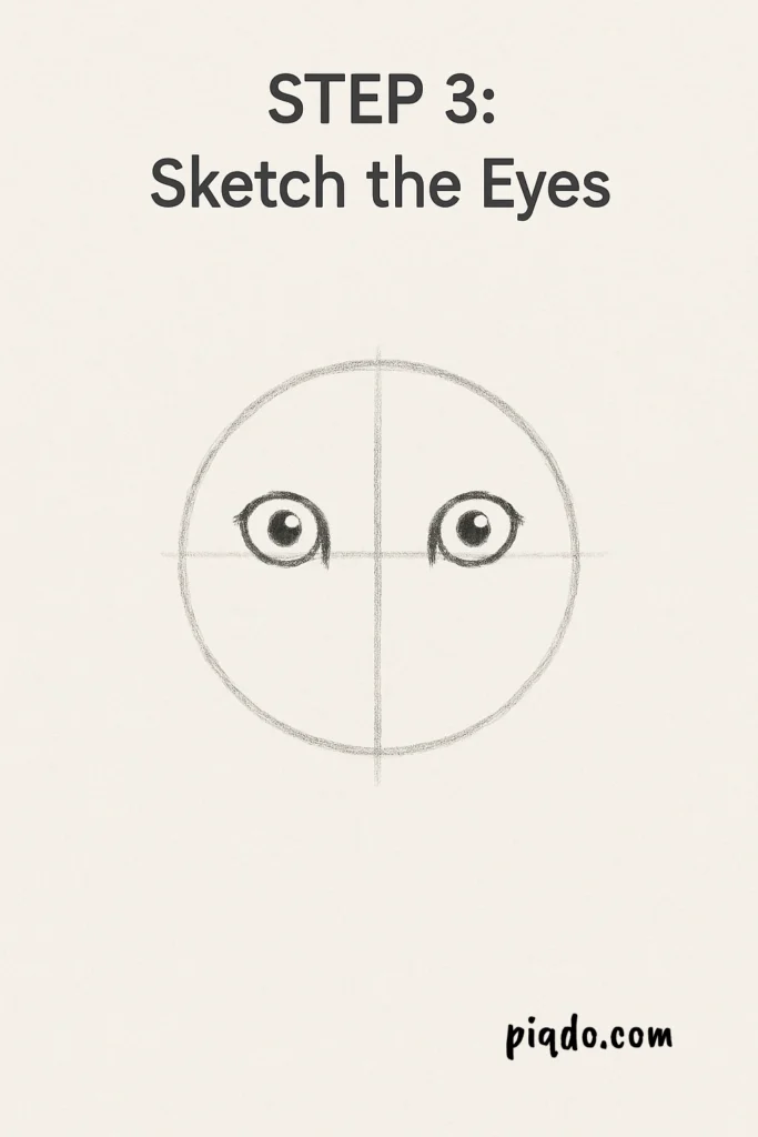 step 3 sketch the eyes