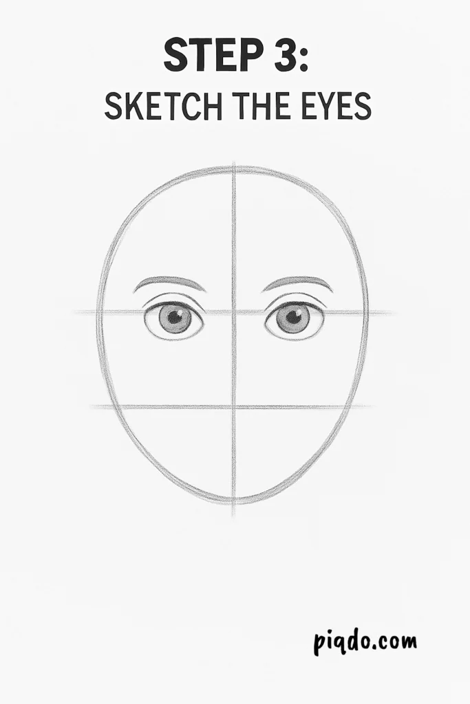 step 3 sketch the eyes