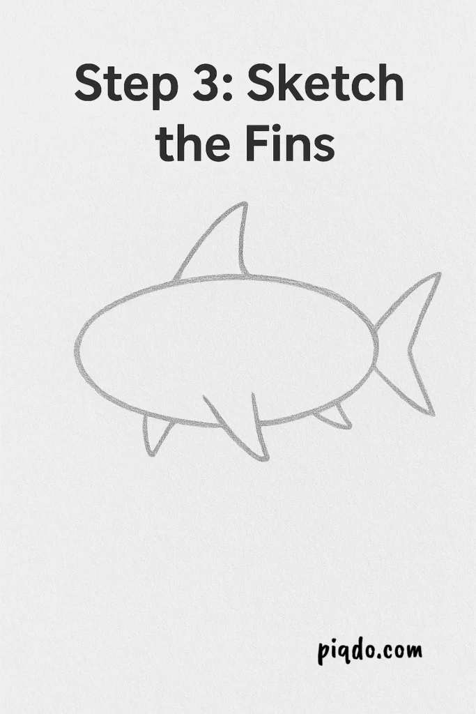step 3 sketch the fins
