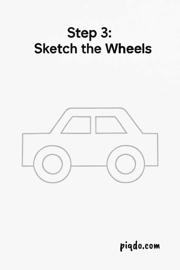 step 3 sketch the wheels