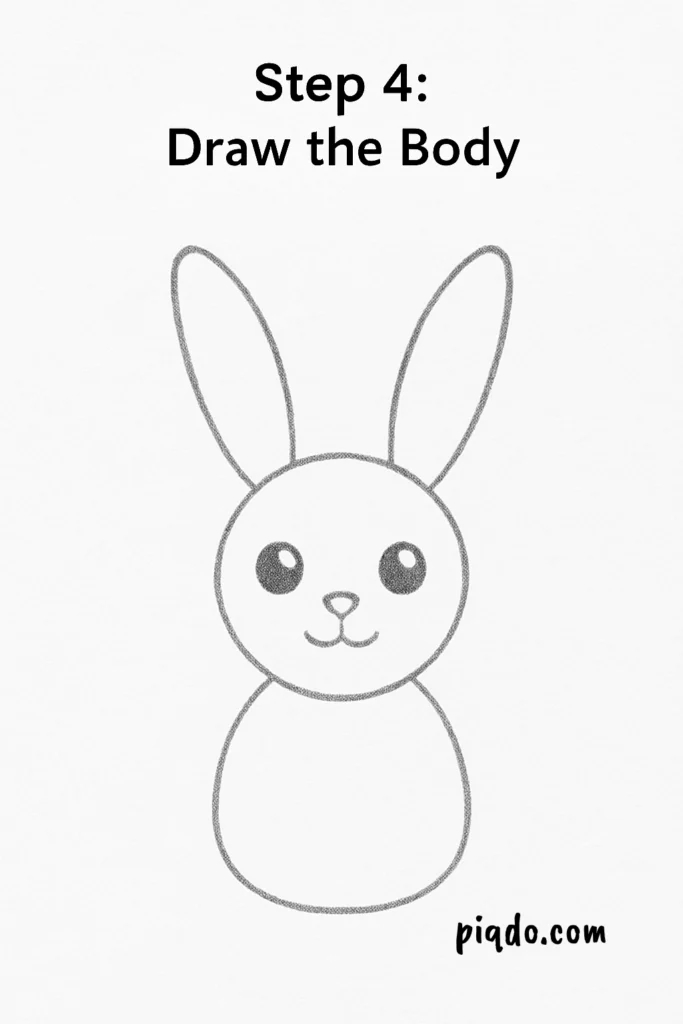 step 4 draw bunny body