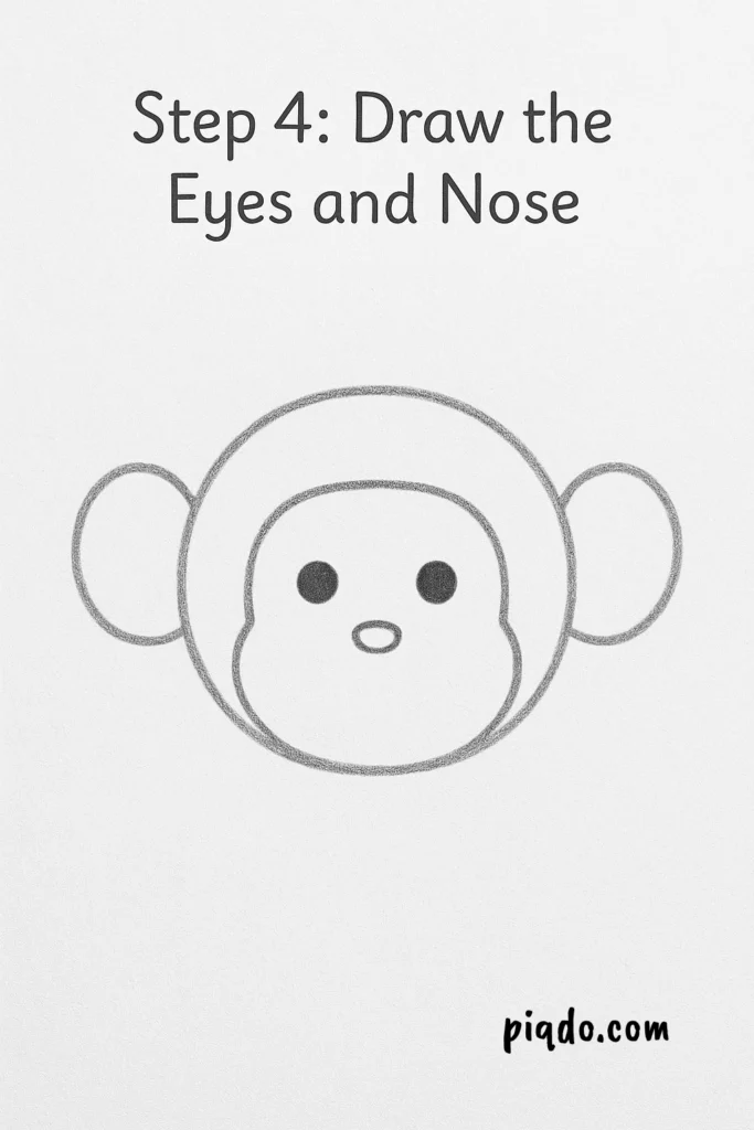 step 4 draw the eyes and nose
